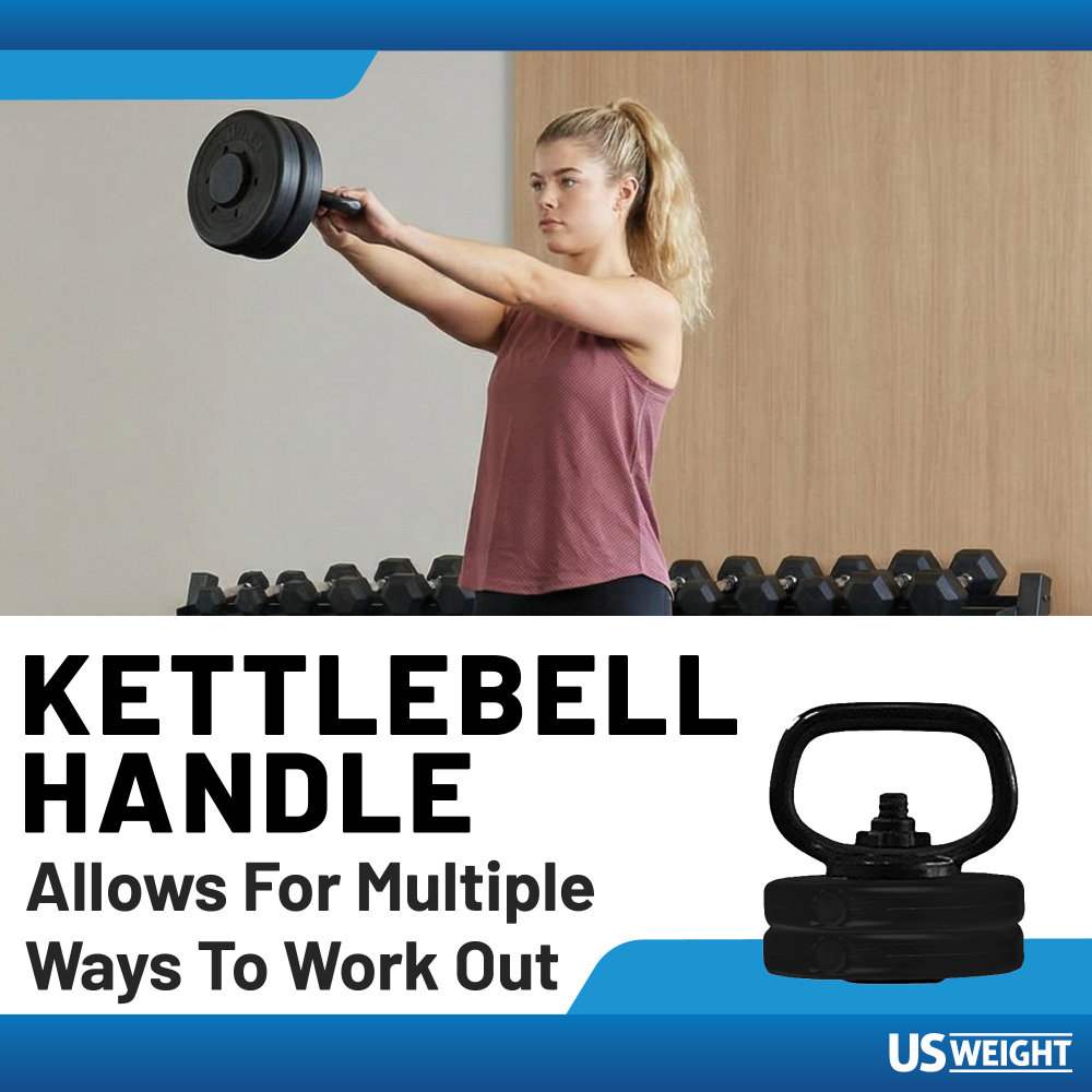 US Weight Multi-Function 55 lb vektsett med stang 25 kg