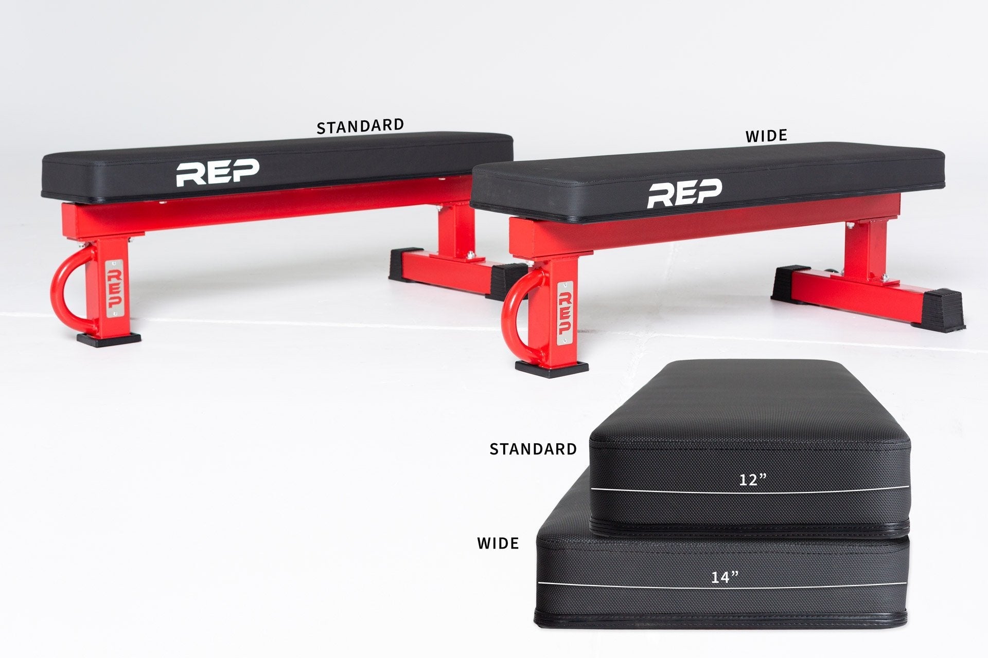 REP Fitness FB-5000 flat treningsbenk svart smal