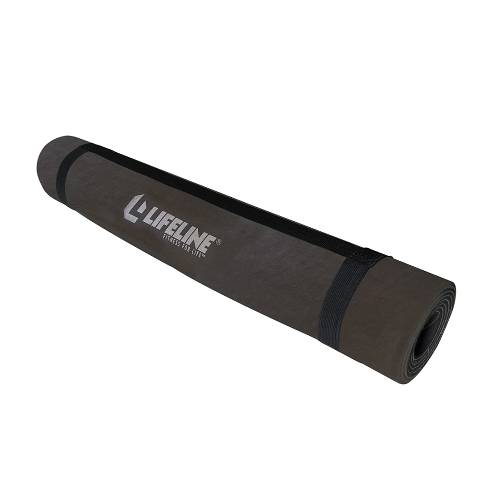 Lifeline Premium Suede yogamatte svart 180 cm suede