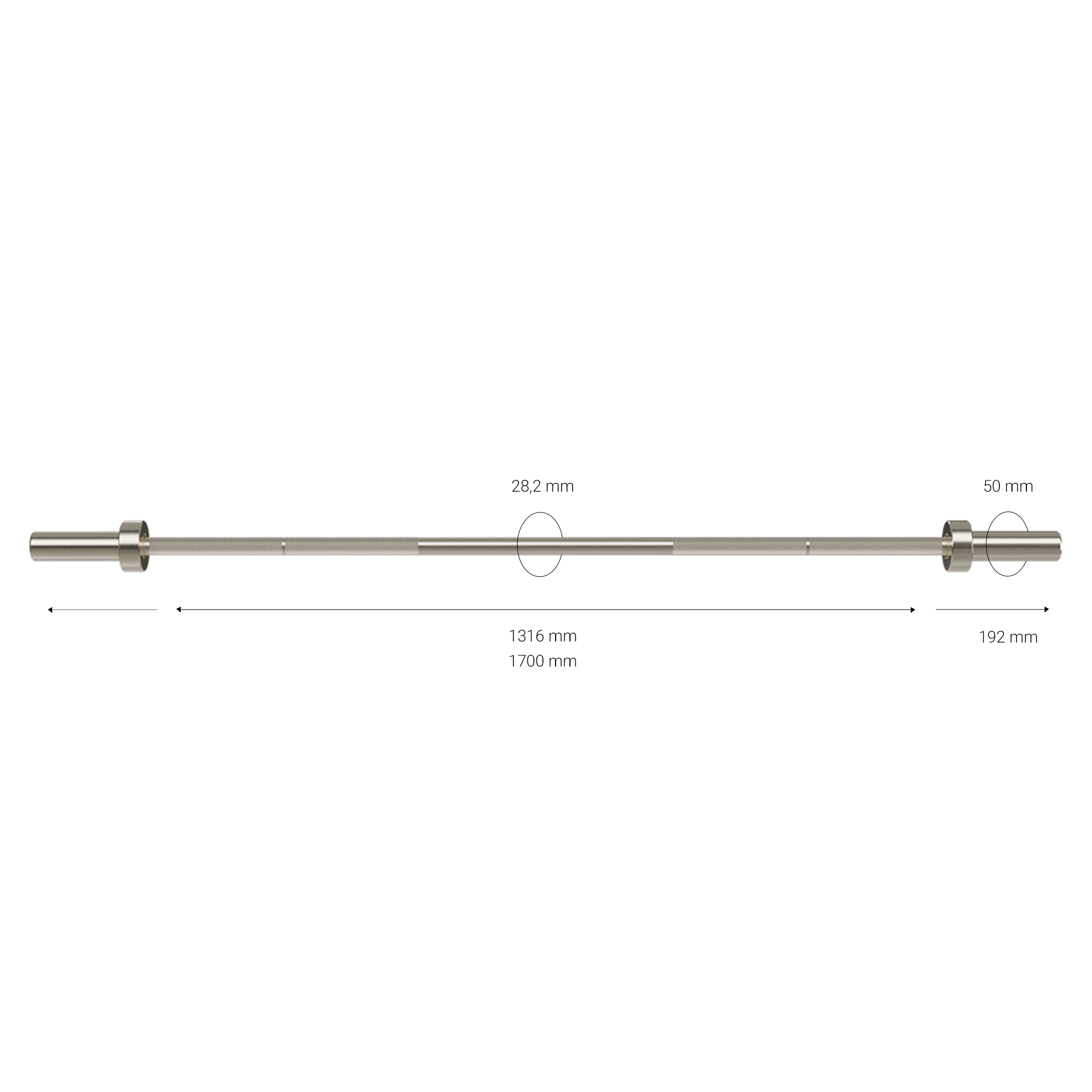Gymleco 417 Compact vektstang 170 cm teknikktrening