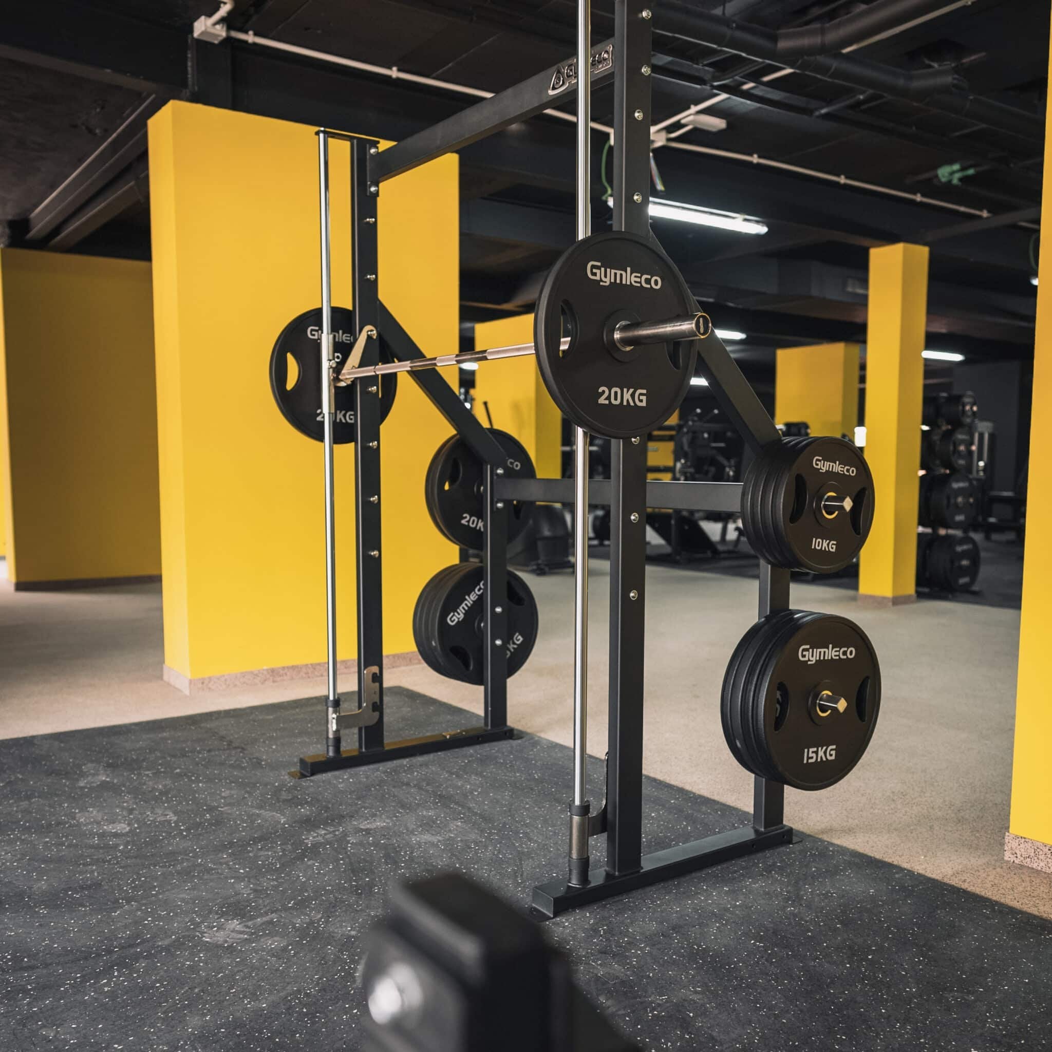 Gymleco vektskiver polyuretan med håndtak svarte