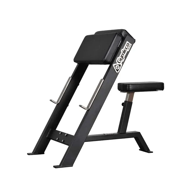 Gymleco scottbenk sittende bicepsbenk svart