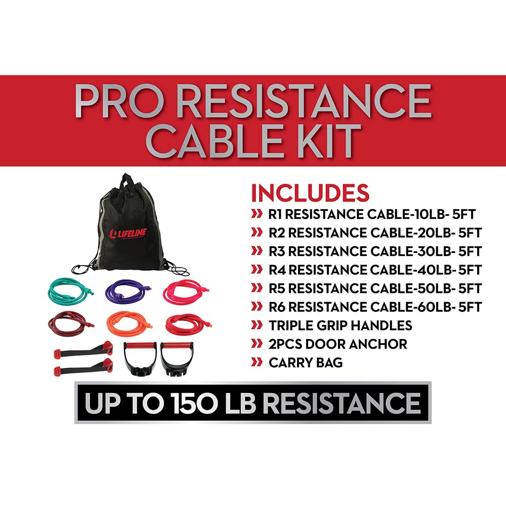 Lifeline Resistance Trainer Kit strikksett Pro 10-60 lbs
