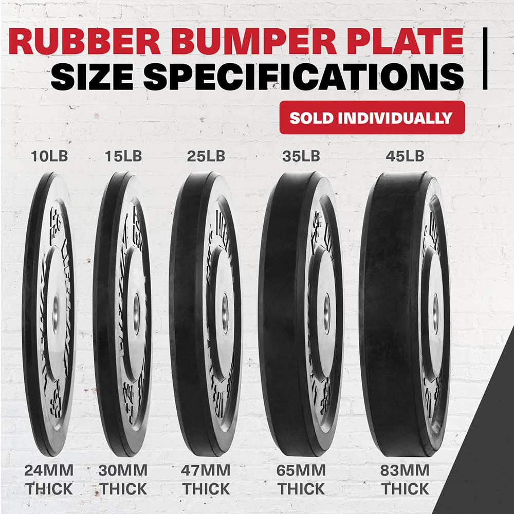 Lifeline Olympic Rubber Bumper vektplate 25 lb singel gummi