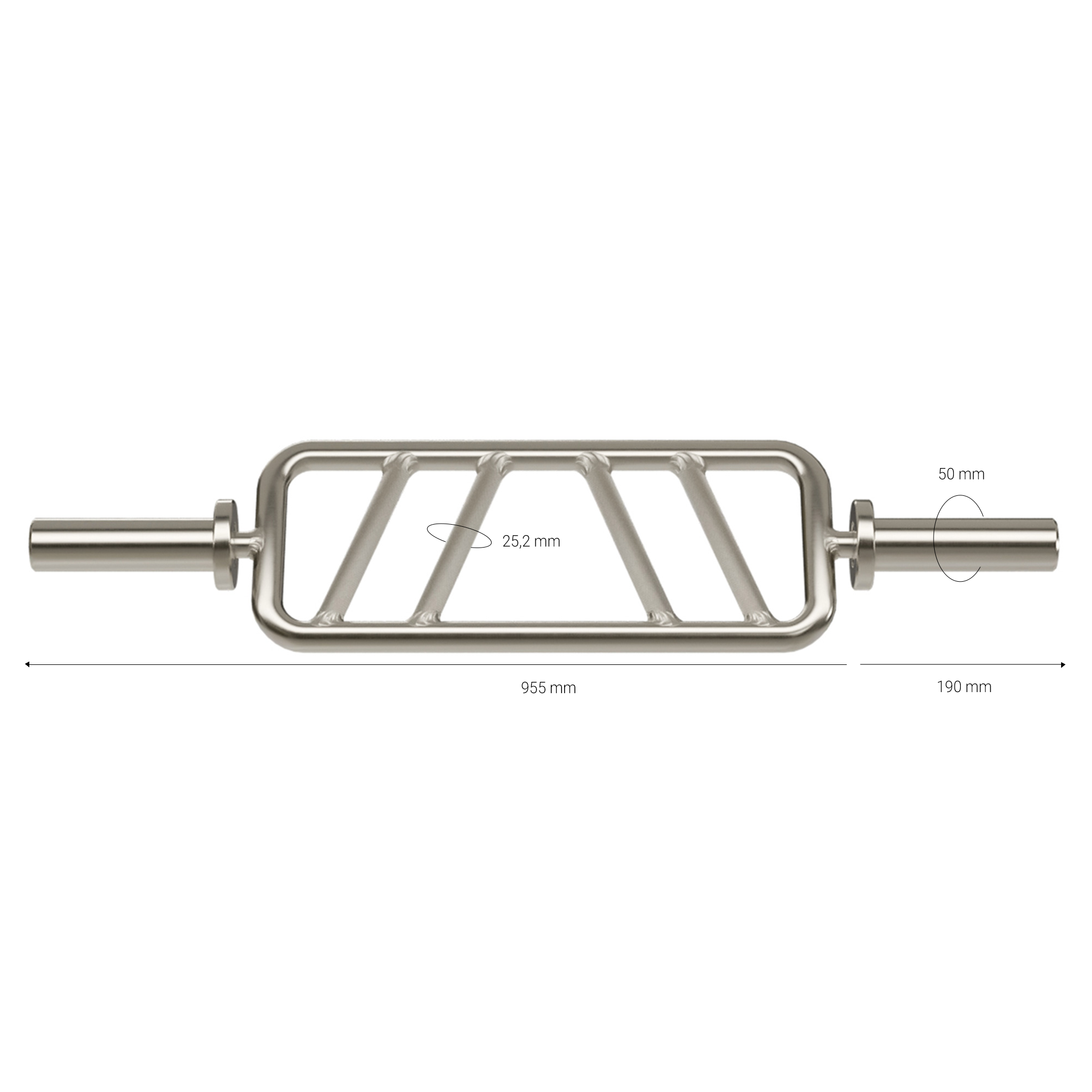 Gymleco 413V triceps/biceps stang dobbelt V-grep