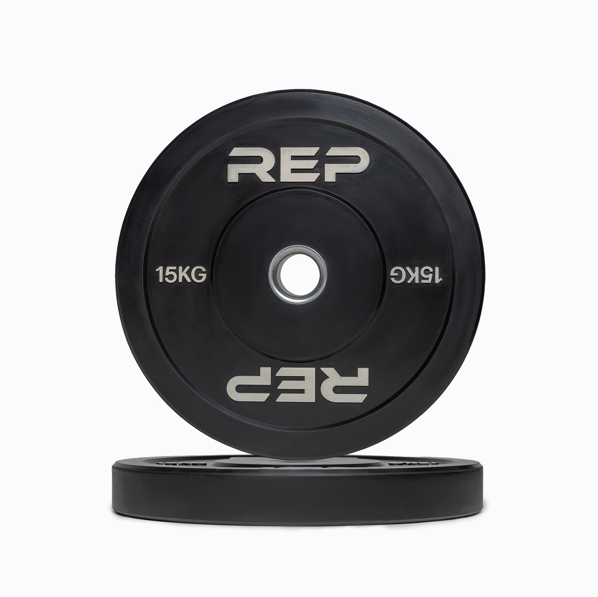 REP Fitness Black Bumper Plates vektskiver 20 kg svart