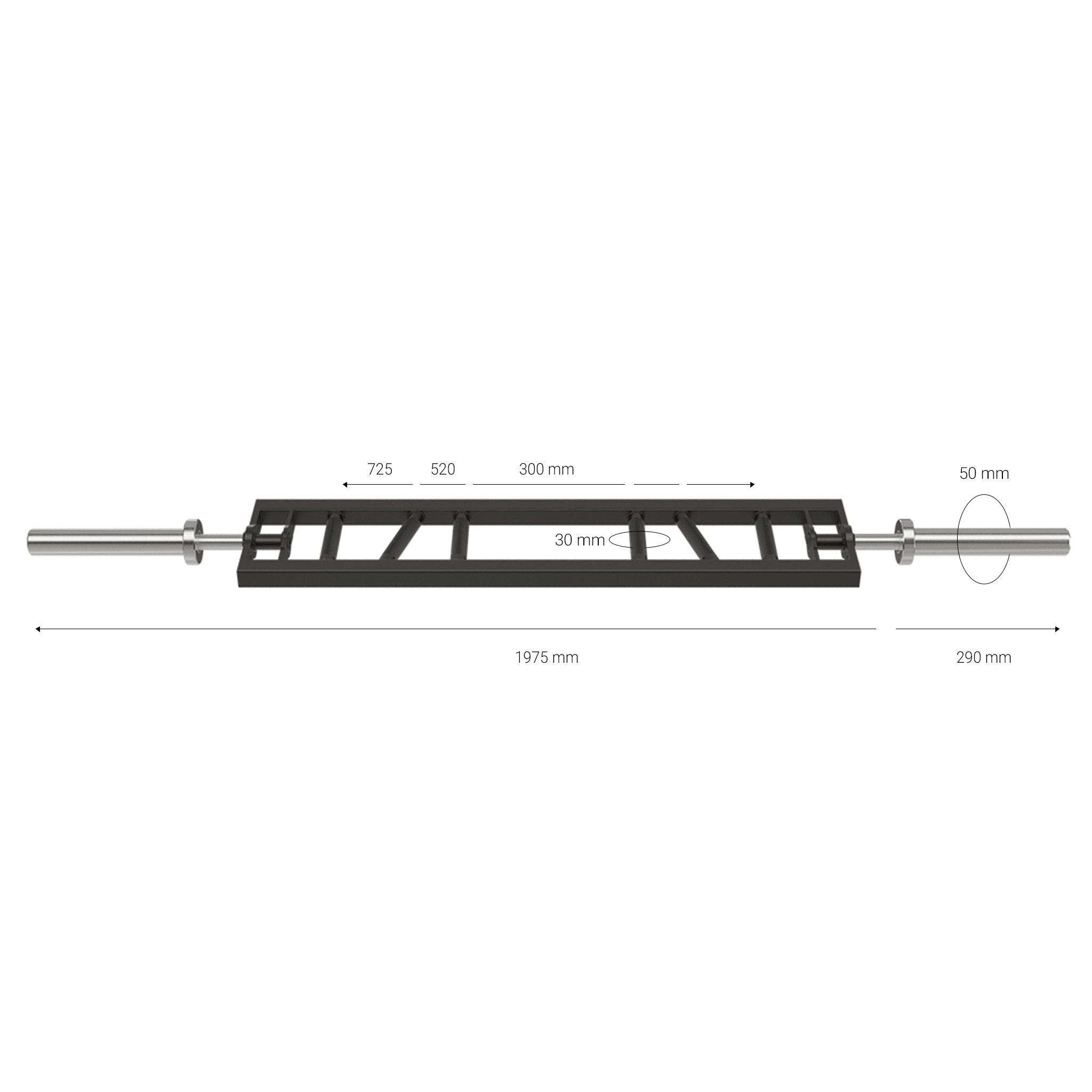 Gymleco 819 Multi Grip Bar vektstang swiss
