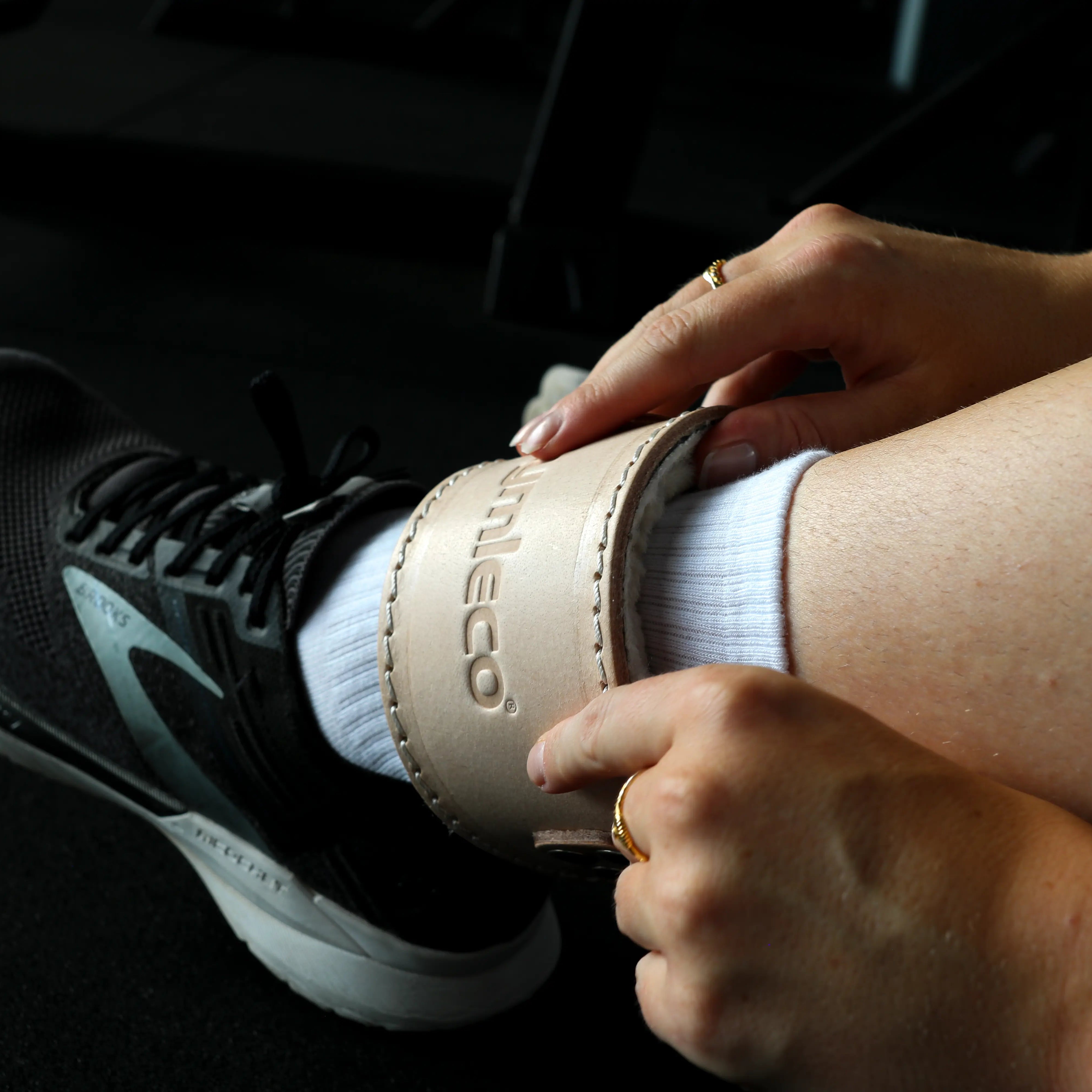 Gymleco Ankle Strap Natural Leather ankelstropp lær
