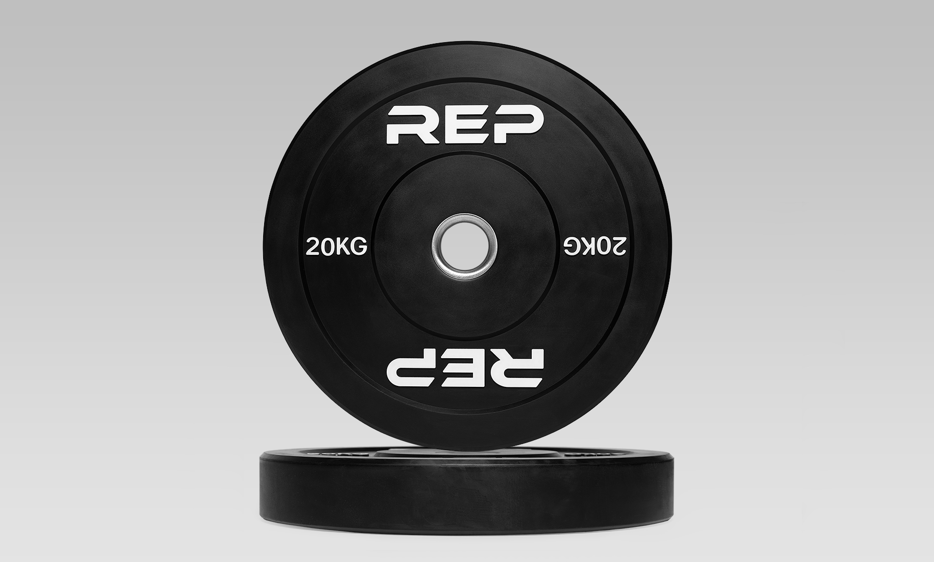 REP Fitness Black bumper plates vektskiver KG sett