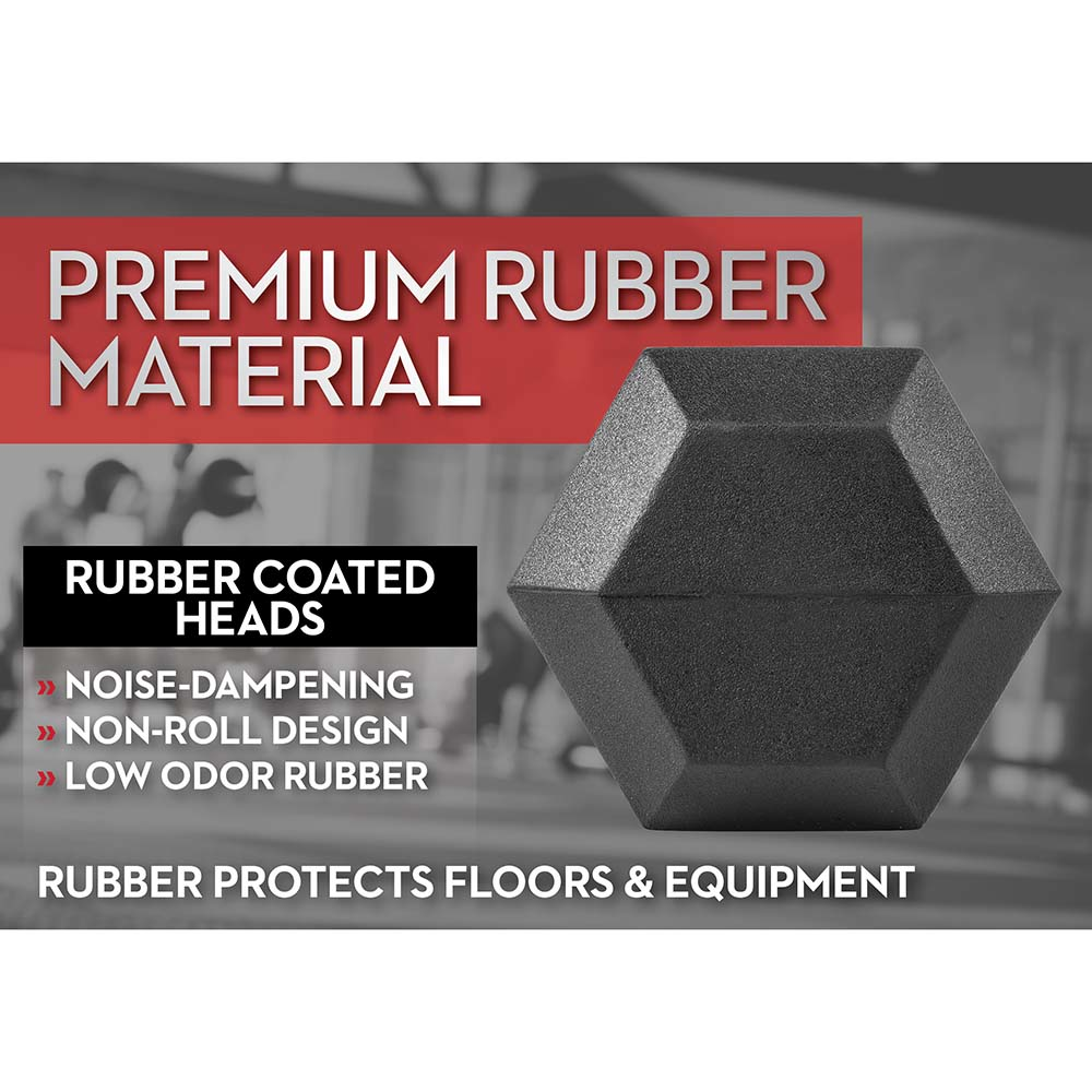 Lifeline Hex Rubber 150 lb manualsett sekskant
