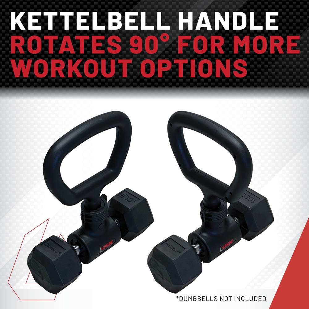 Lifeline Dumbbell Converter Set vektstang og kettlebell