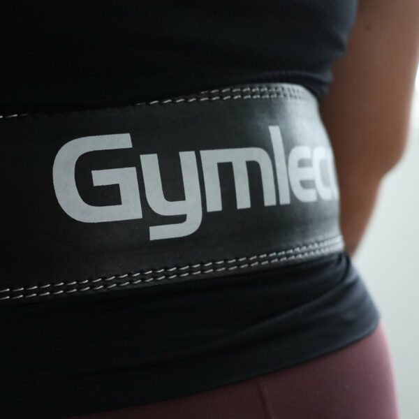 Gymleco Training Belt vektløfterbelte skinn svart 95-115 cm