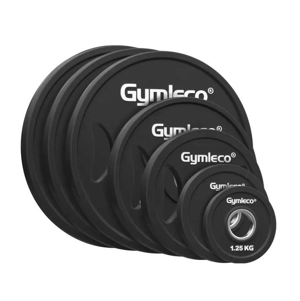 Gymleco Black Weight Plates vektskive gummi 1,25 kg med håndtak