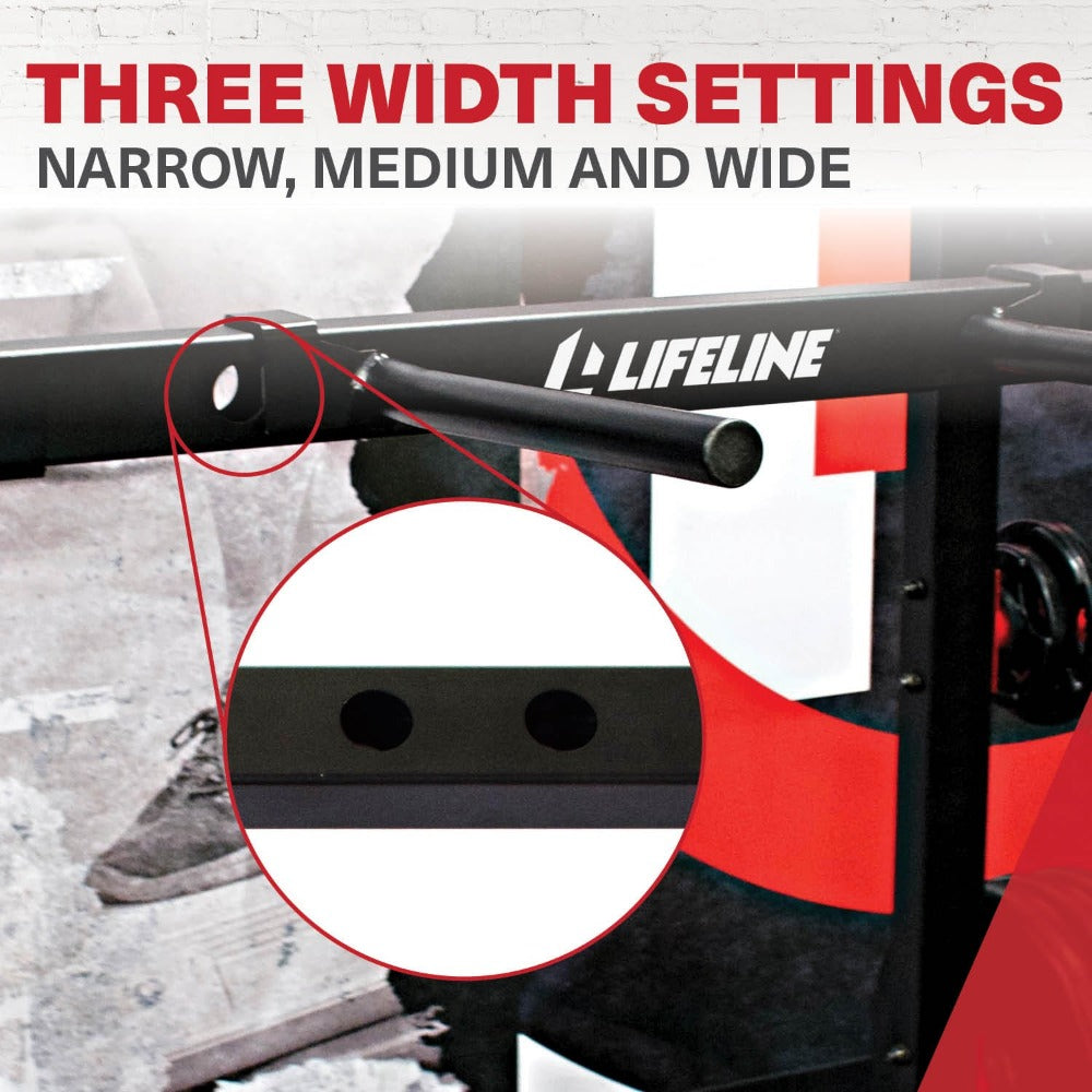 Lifeline C1 Pro Half Rack dipsstativ svart stål
