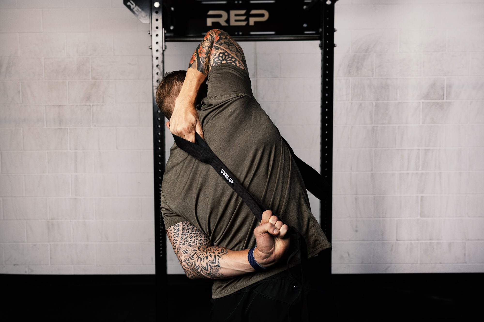 REP Fitness Stretching Strap tøyestropp standard svart