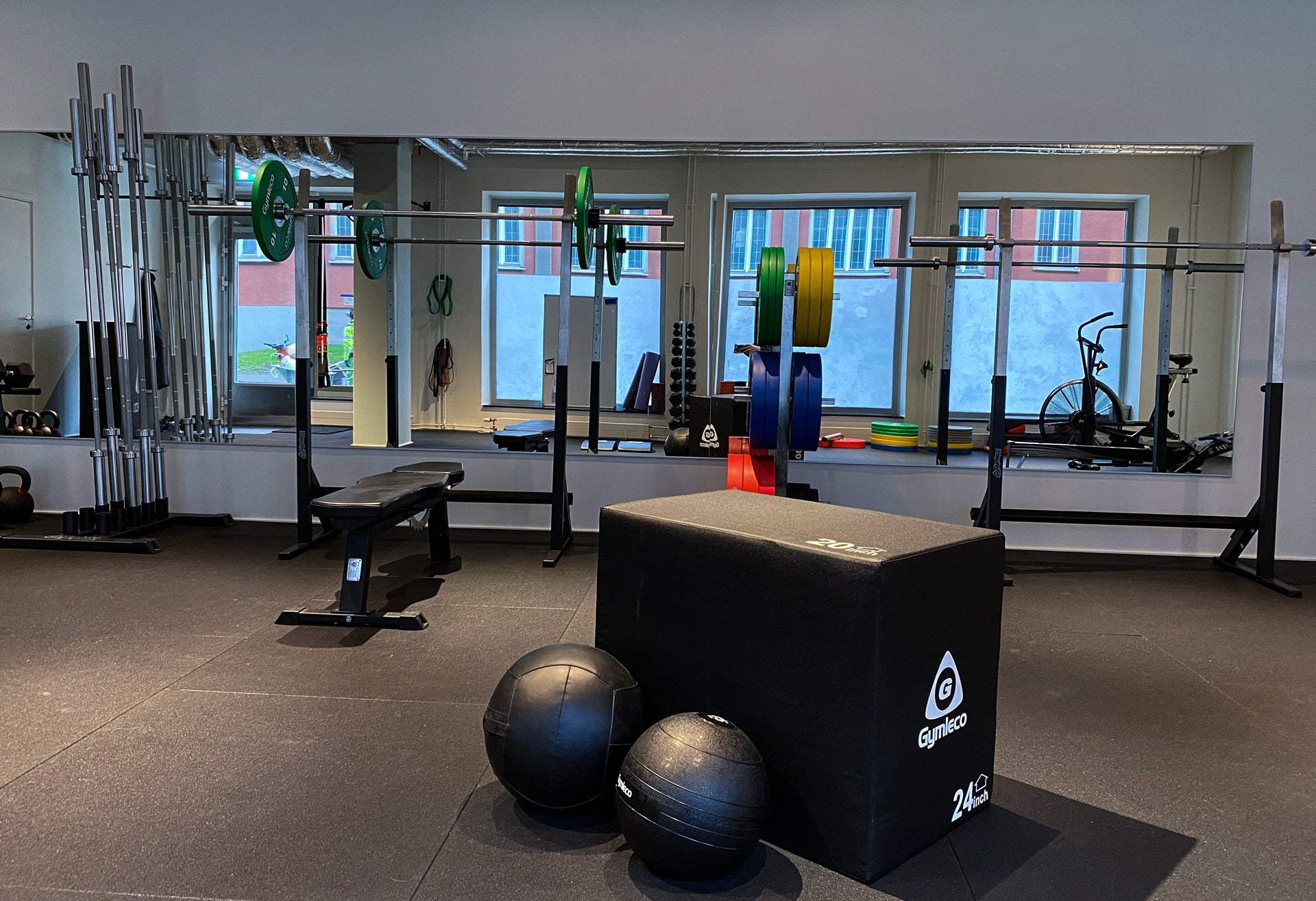 Gymleco benkpress/knebøy stativ hjemmegym kompakt