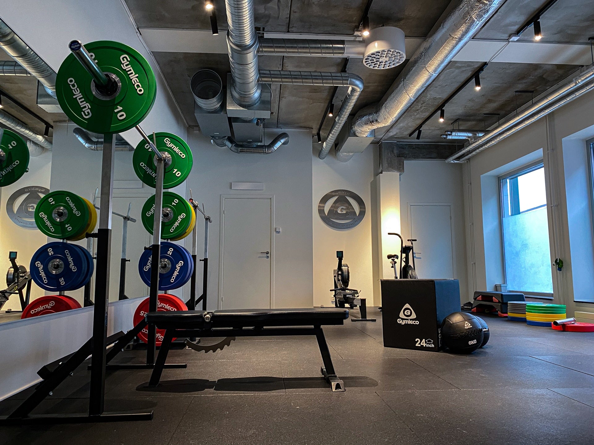 Gymleco benkpress/knebøy stativ hjemmegym kompakt