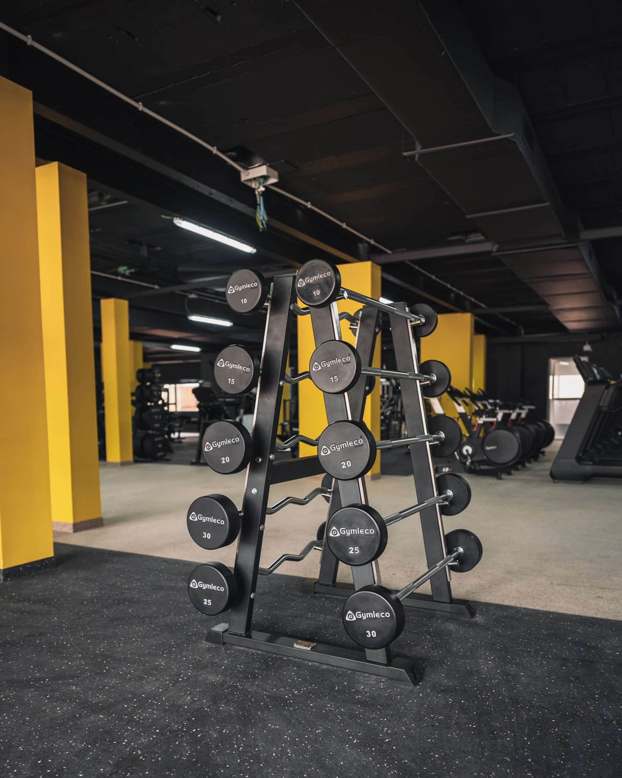 Gymleco faste vektstenger PU-gummi proff