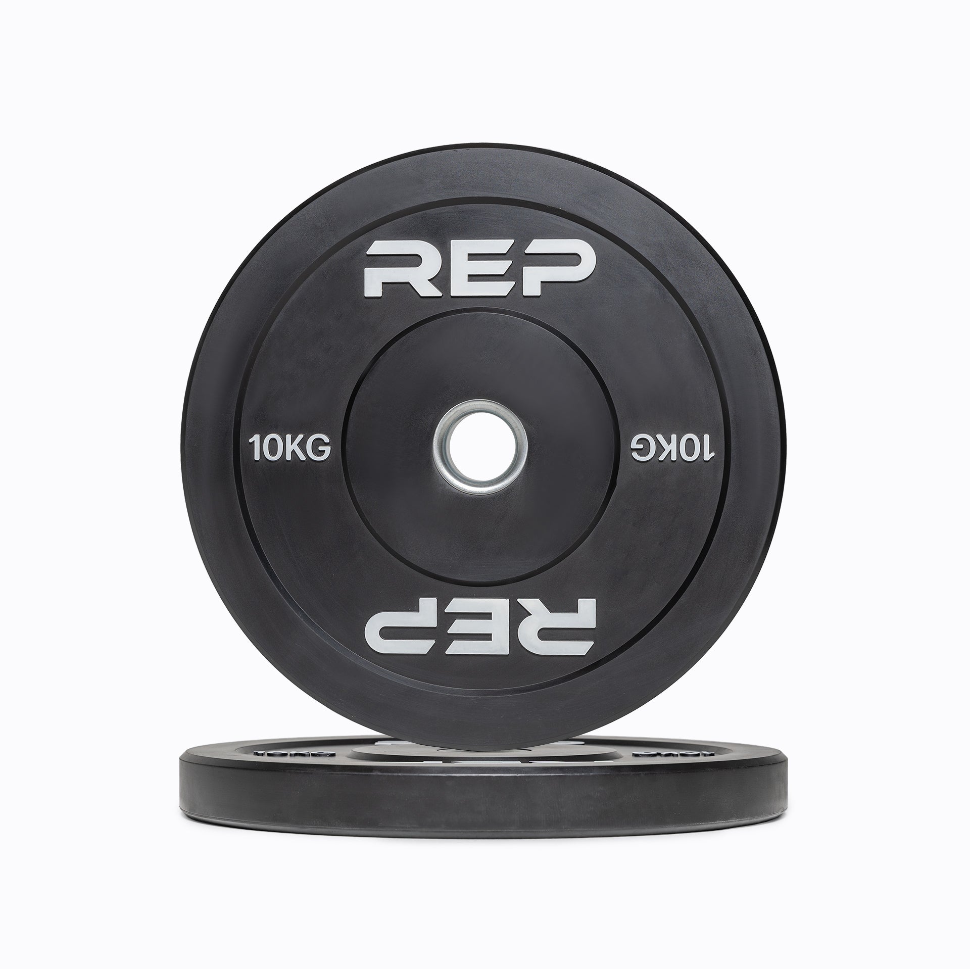 REP Fitness Black bumper vektskiver 10 kg par gummi