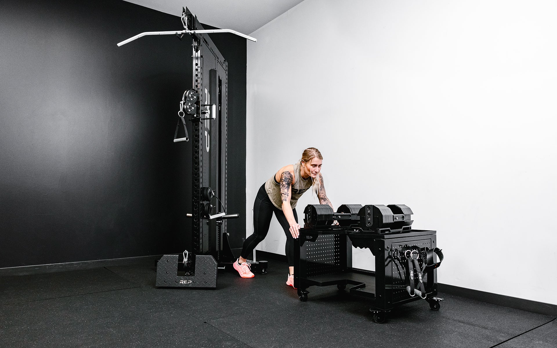 REP Fitness Dumbbell Storage Cart hantelstativ svart stål