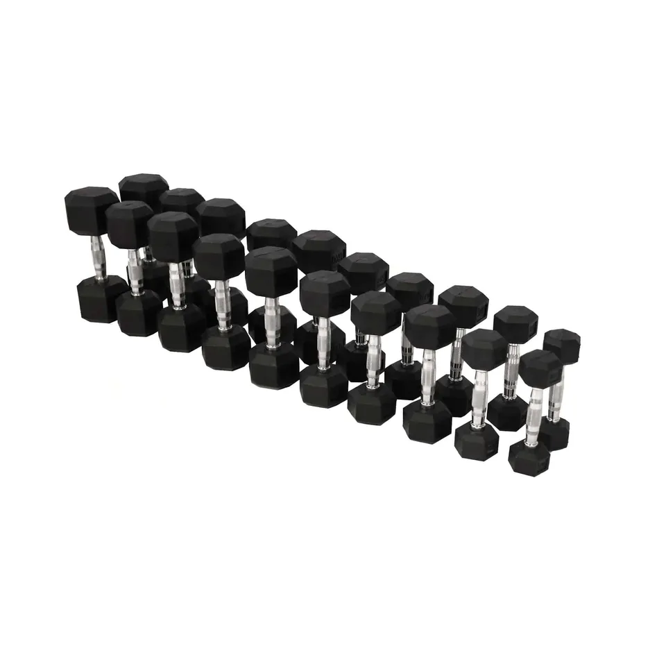 Gymleco Hex 1-10 kg hantelsett gummi 20 stk