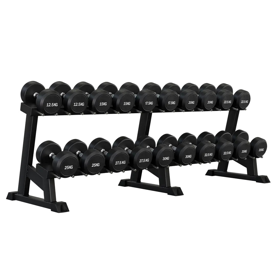Gymleco Rubber Dumbbells hantelpar 2,5-50 kg gummi