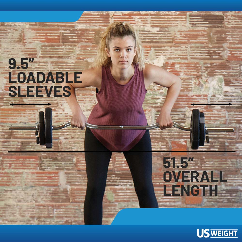 US Weight Curl Bar vektsett 60 lb todelt
