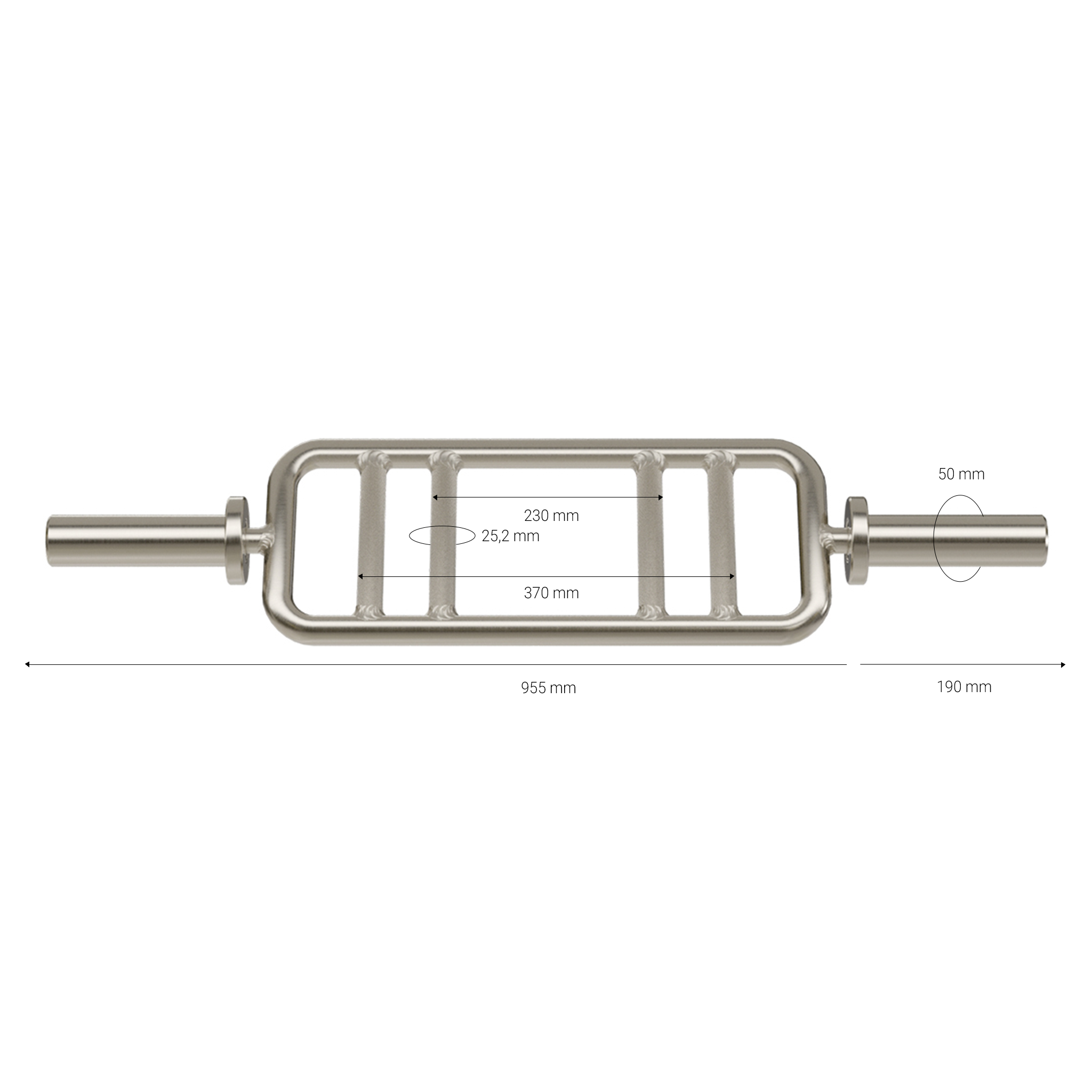 Gymleco 413 Triceps Bar vektstang dobbelt grep