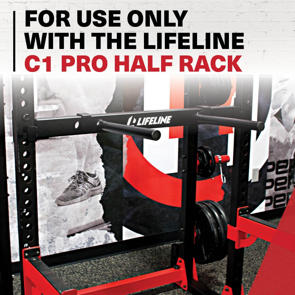 Lifeline C1 Pro Half Rack dipsstativ svart stål