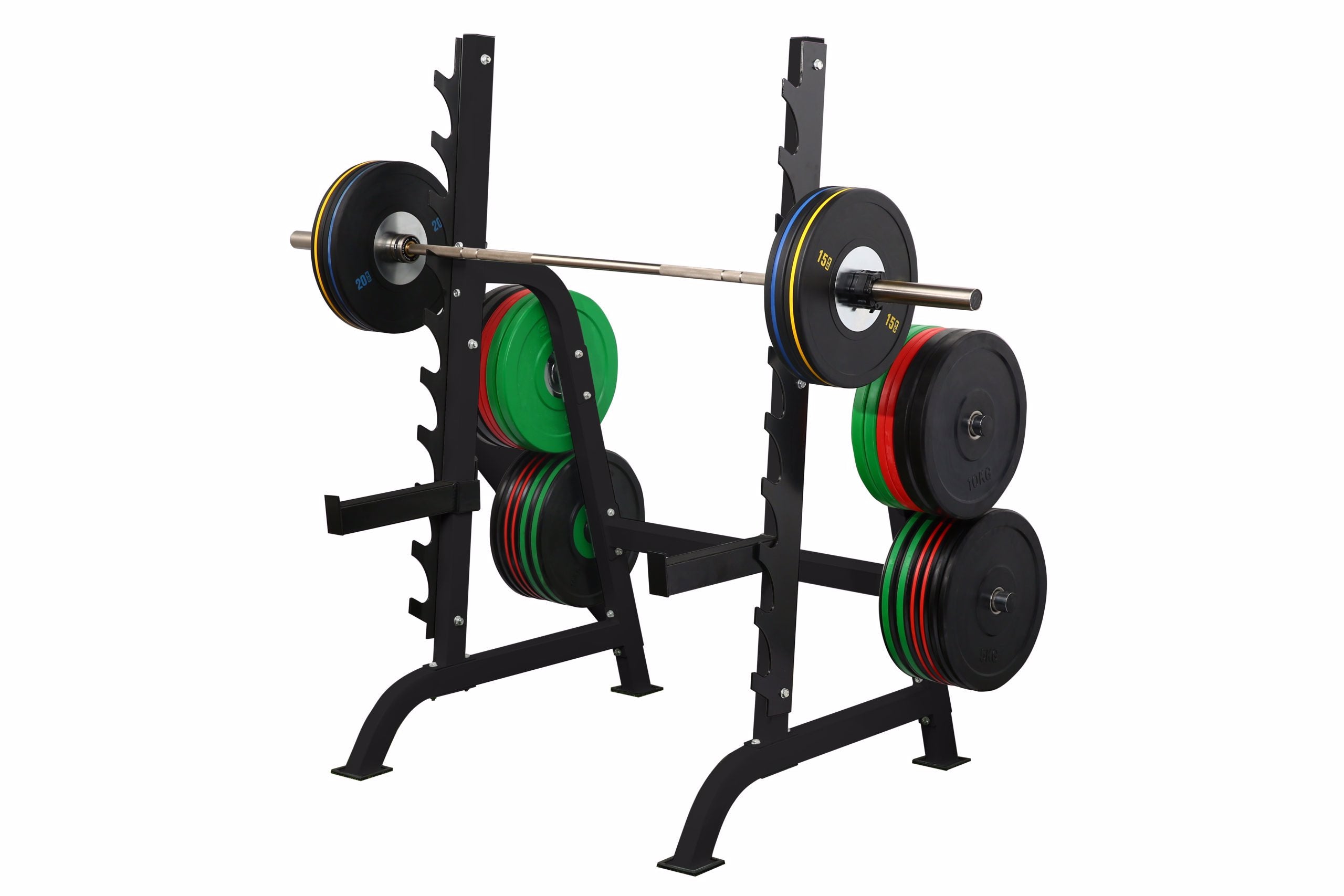 Gymleco Squat Rack knebøystativ svart med safetybars