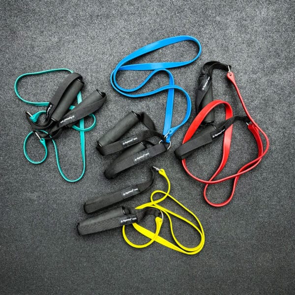 Gymleco Resistance Band treningsstrikk 22 kg med håndtak