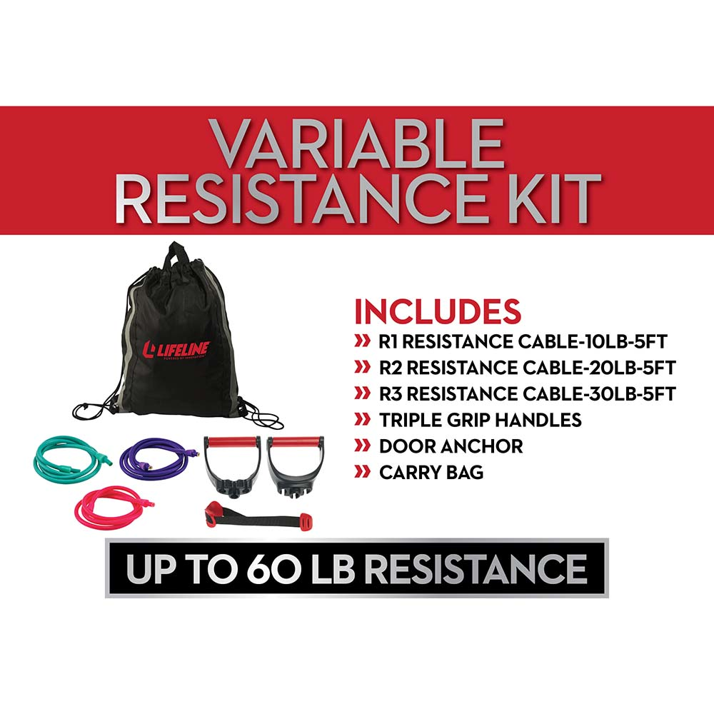 Lifeline Resistance Kit strikksett 27 kg med håndtak