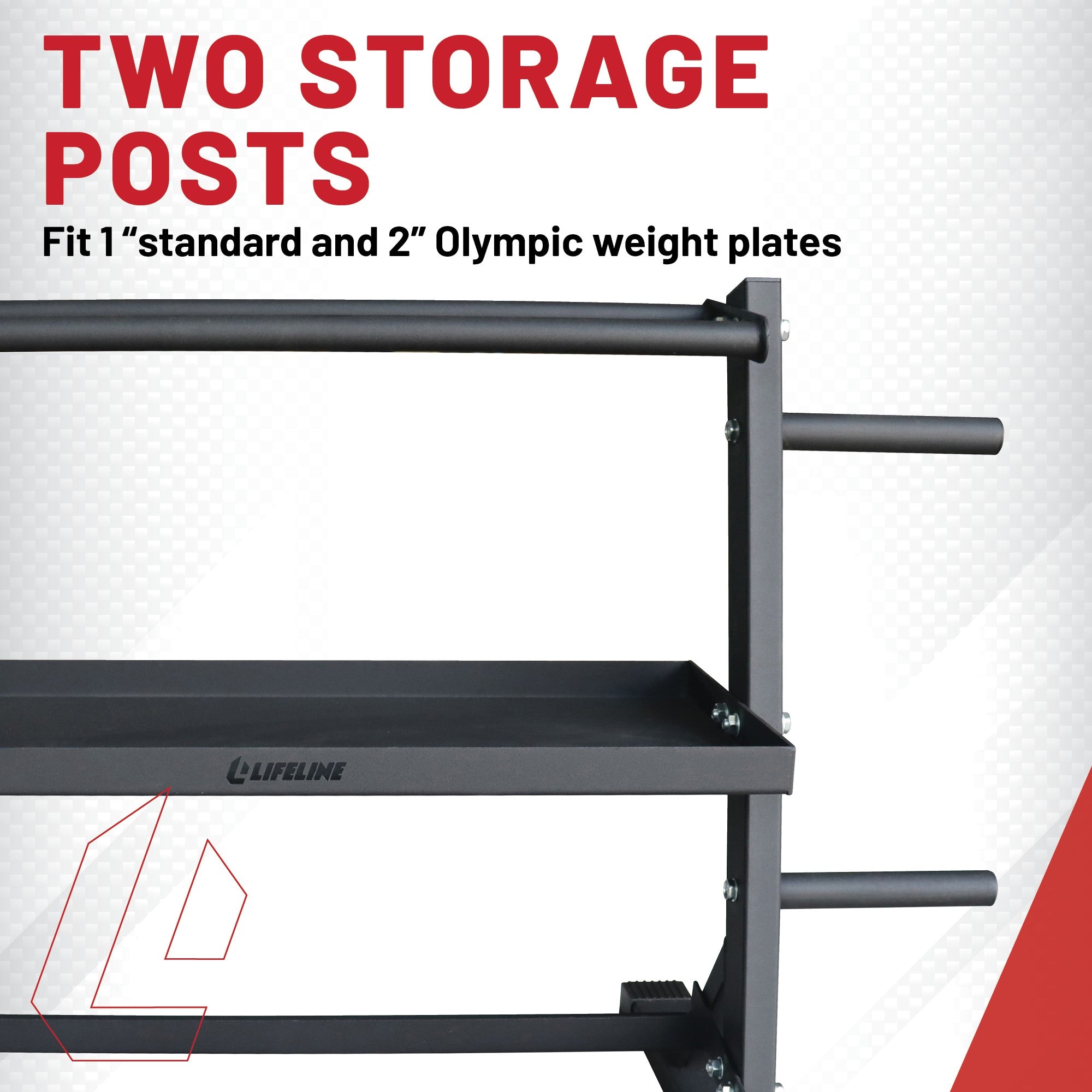 Lifeline Fitness Storage Rack utstyrsstativ stål