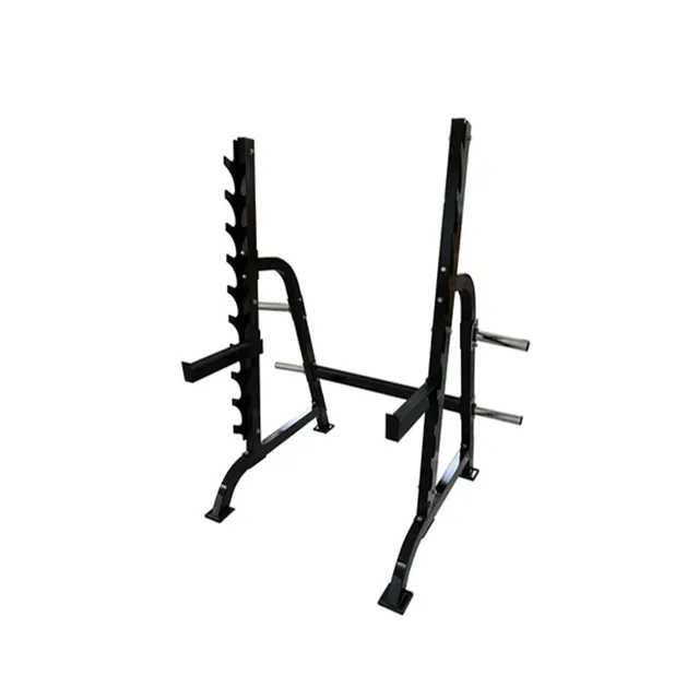 Gymleco Squat Rack knebøystativ svart med safetybars
