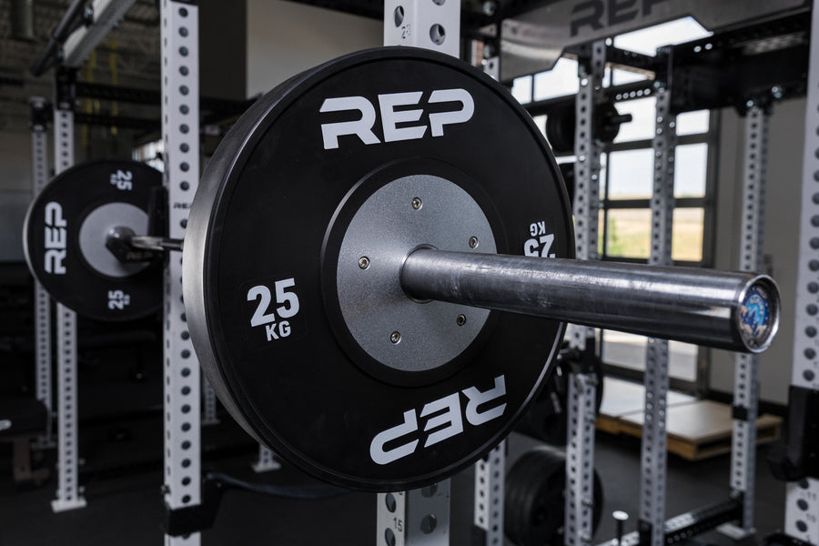 REP Fitness Competition bumperplate 20 kg par svart stål