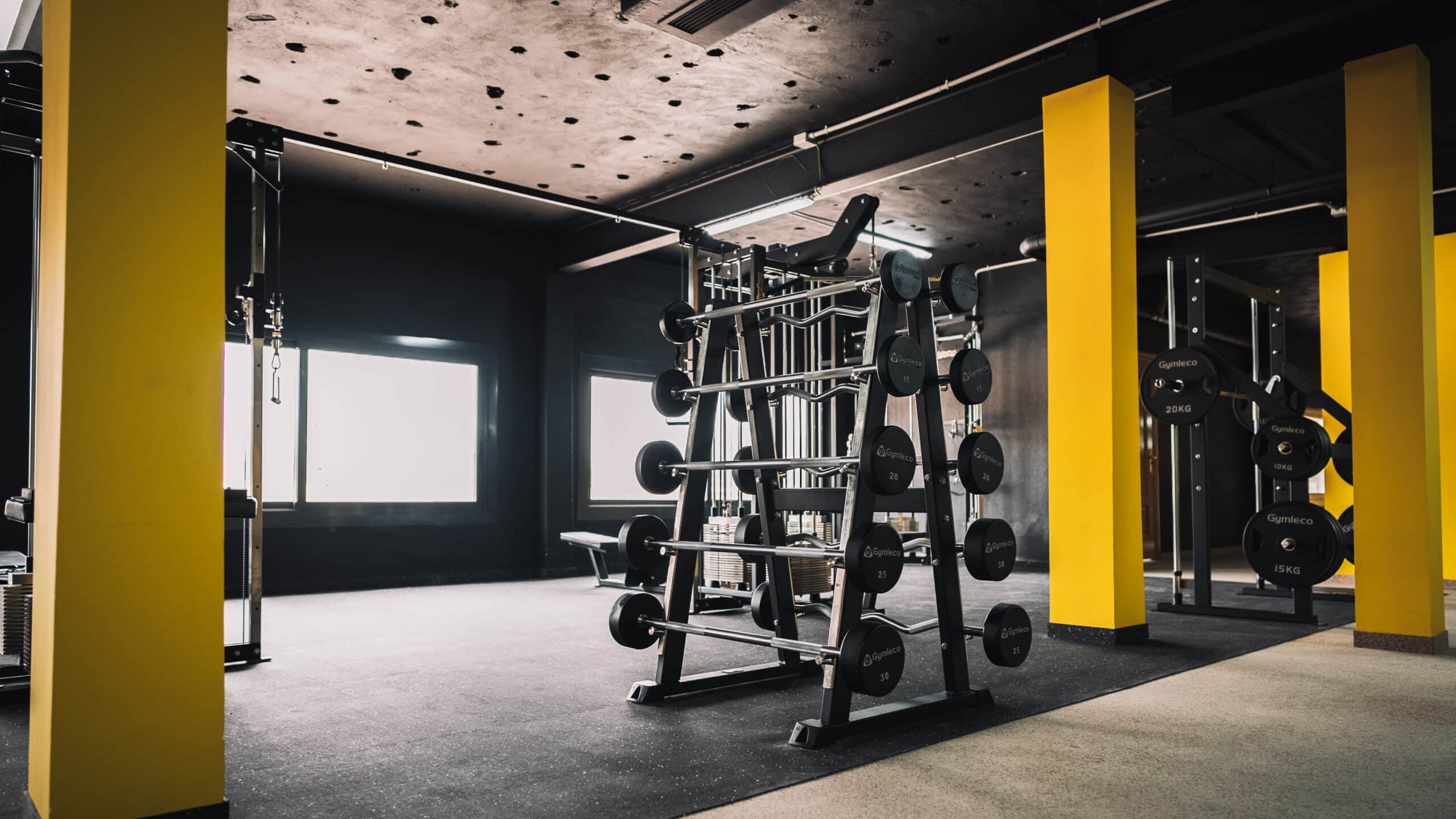 Gymleco faste vektstenger PU-gummi proff