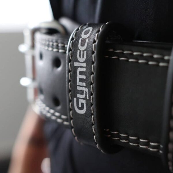Gymleco Training Belt vektløfterbelte skinn svart 95-115 cm