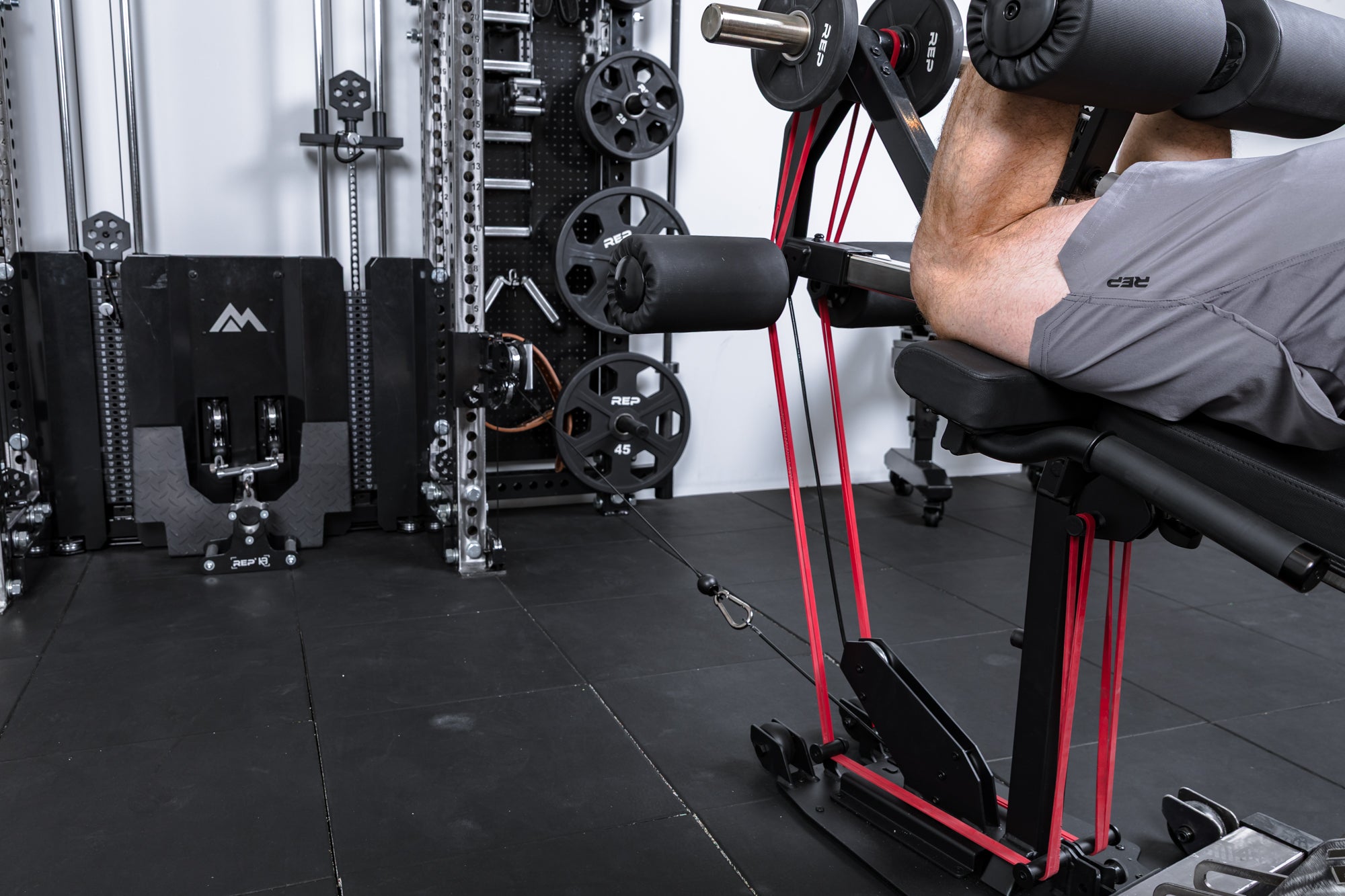REP Leg Extension & Leg Curl Bench Attachment Cable Kit kabelsett