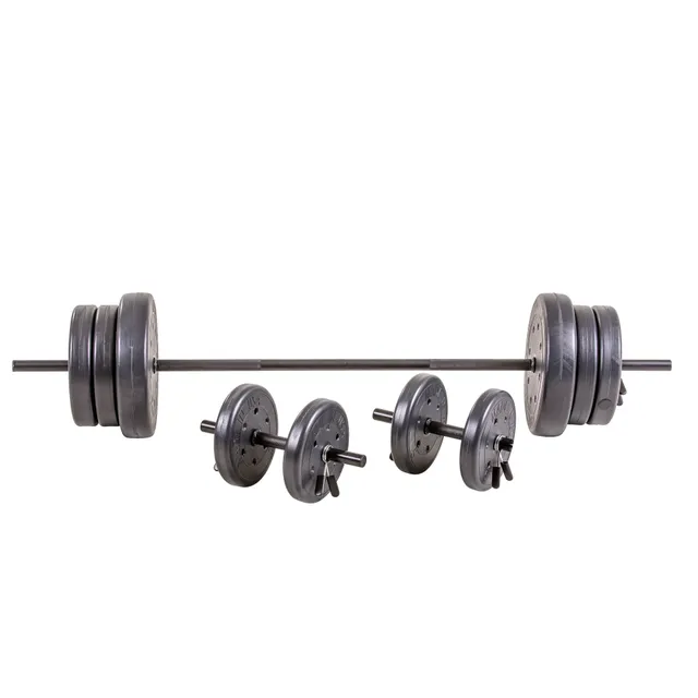 US Weight 105 LB vektsett med stang og manualer