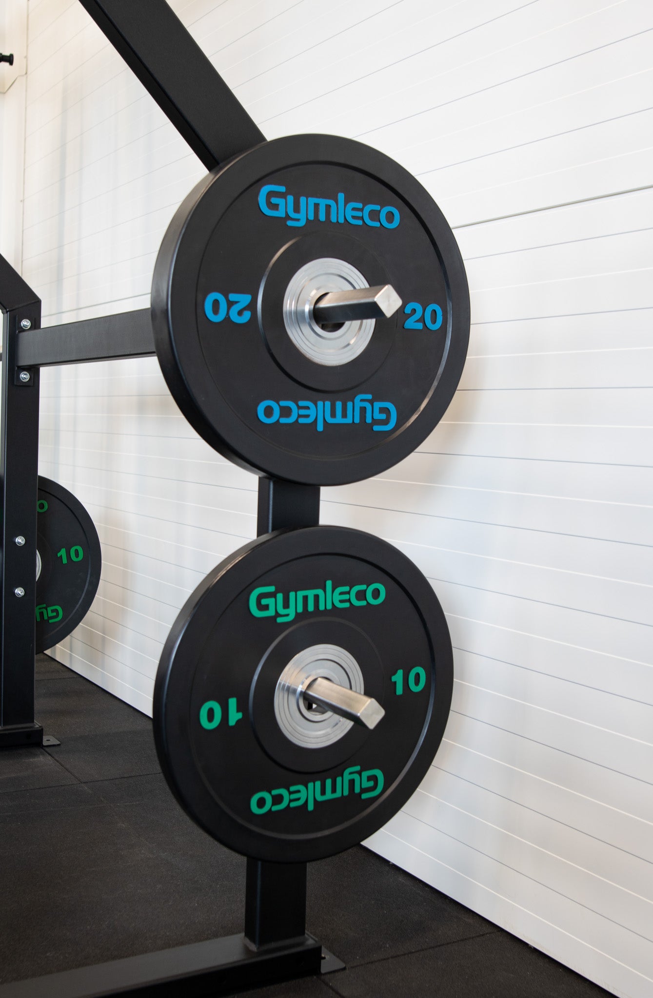 Gymleco vektskiver svart gummi olympiske