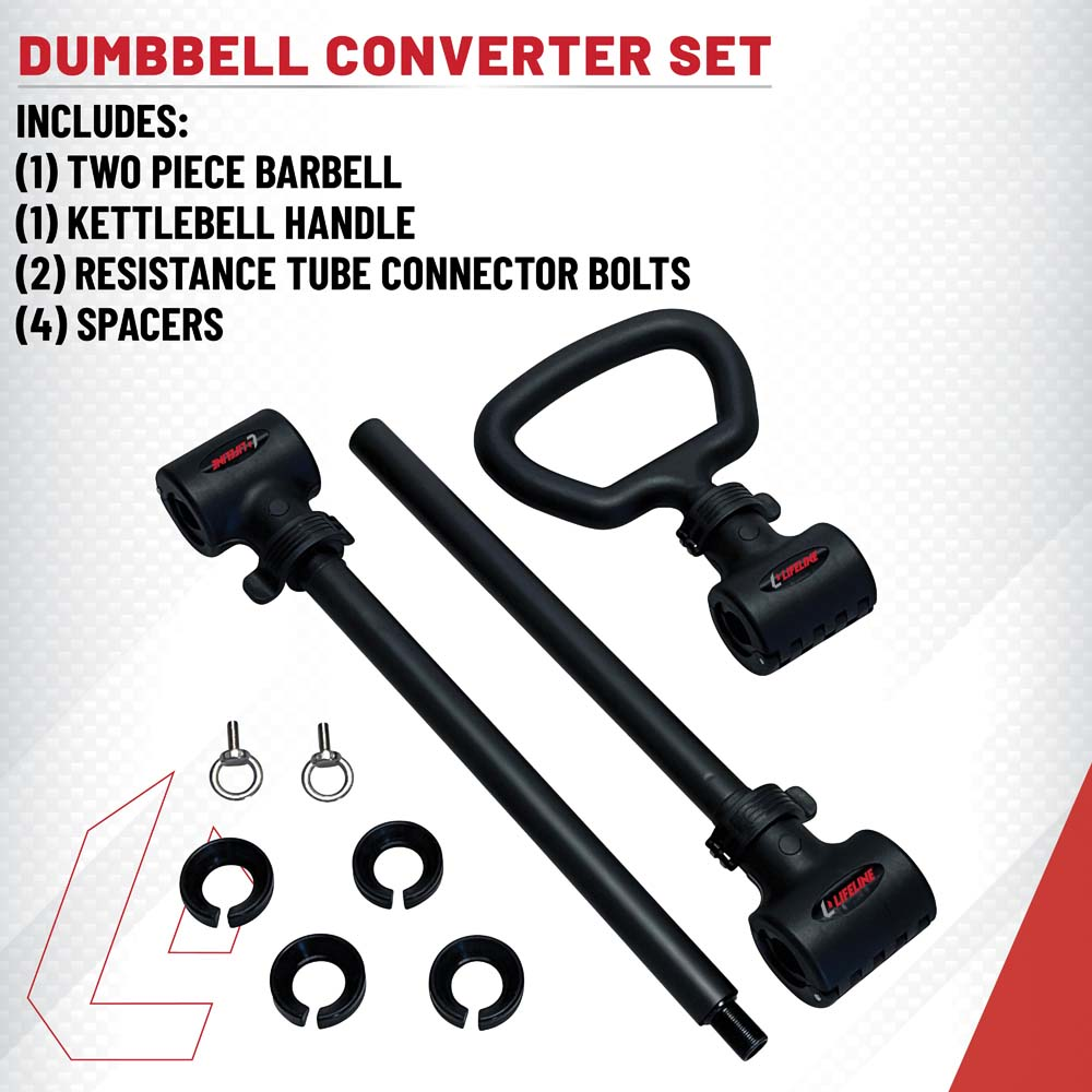 Lifeline Dumbbell Converter Set vektstang og kettlebell
