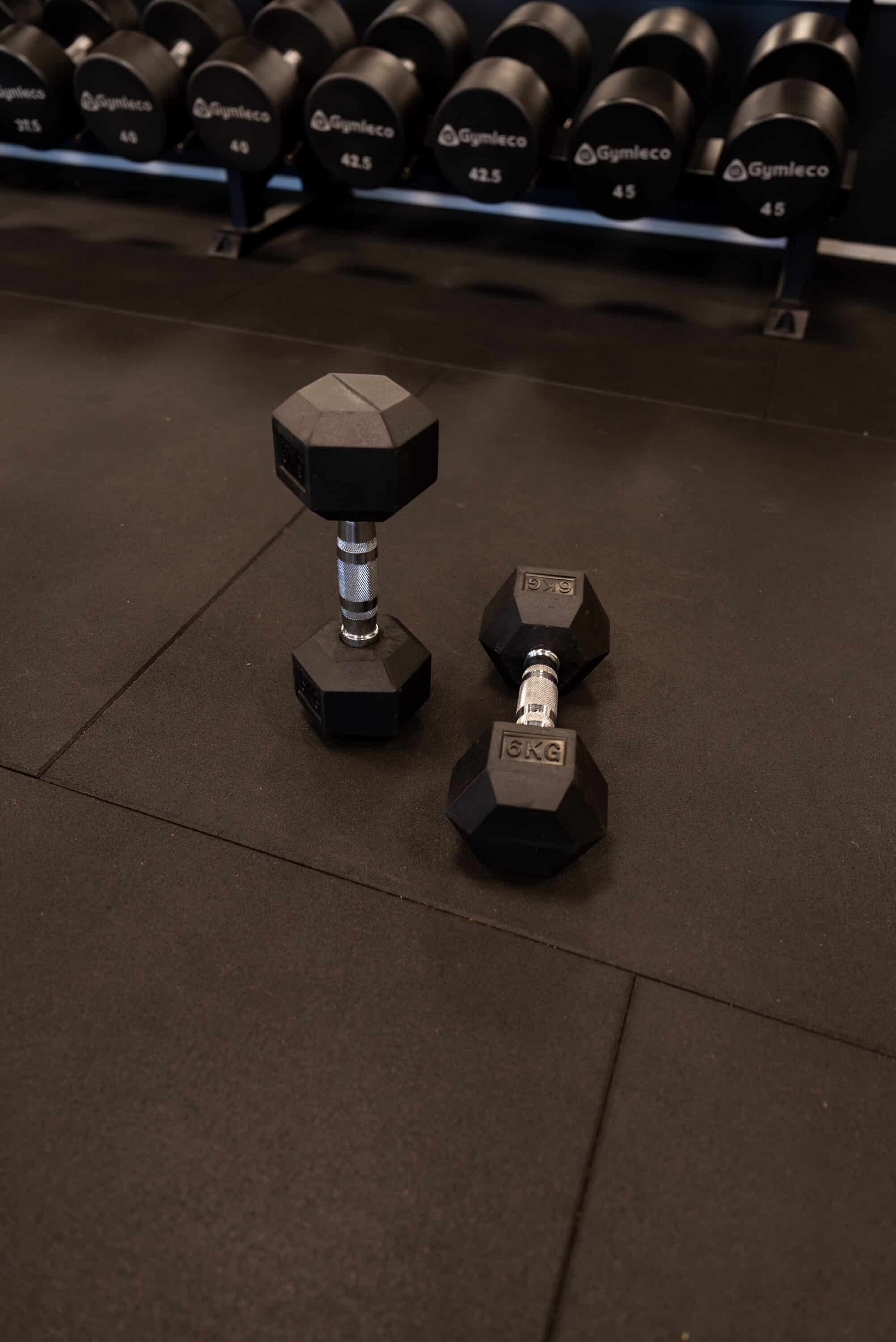 Gymleco Hex 1-10 kg hantelsett gummi 20 stk