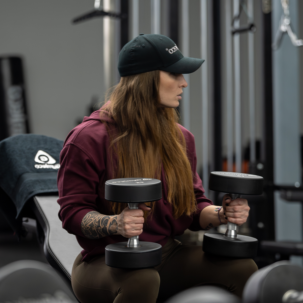 Gymleco Keps caps sort S/M brodert