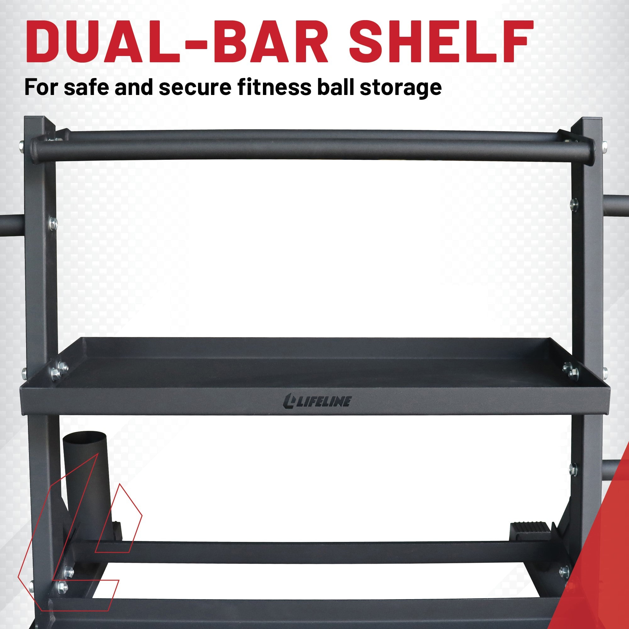 Lifeline Fitness Storage Rack utstyrsstativ stål