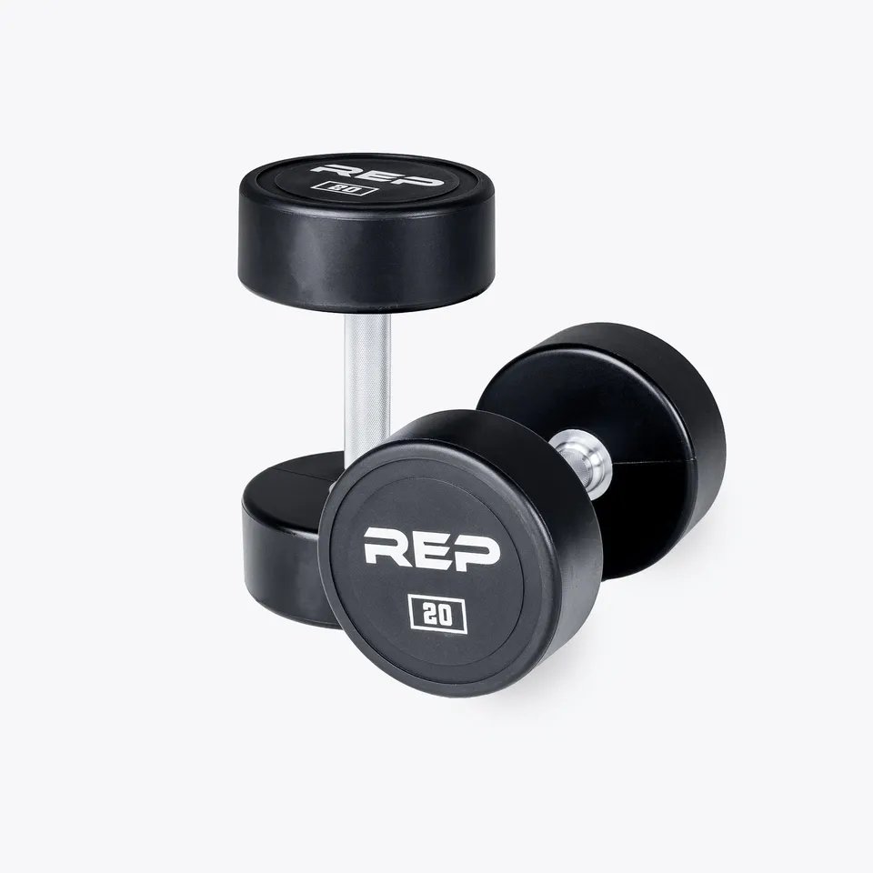 REP Fitness Urethane hantel 20 kg rund gummi