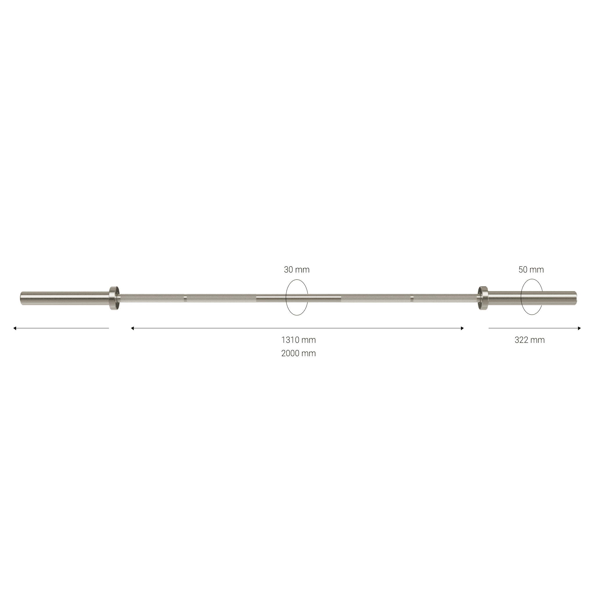 Gymleco 412 Compact vektstang 200 cm 17 kg
