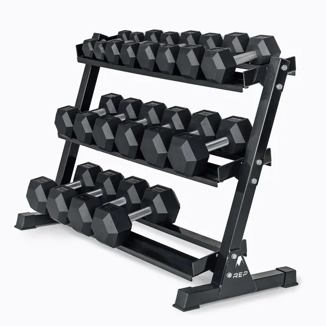 REP Fitness Hex manualsett 2,5-22,5 kg gummi sekskant