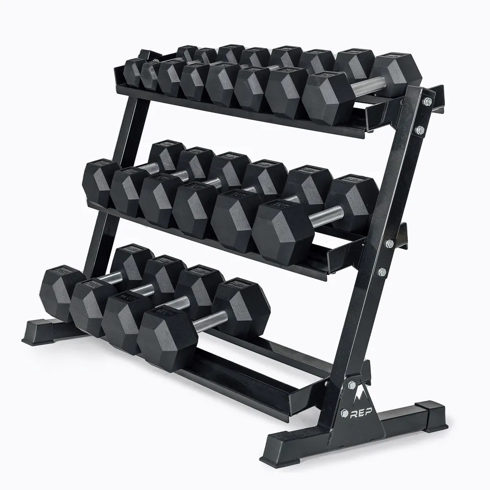 REP Fitness Hex manualsett 2,5-22,5 kg gummi sekskant