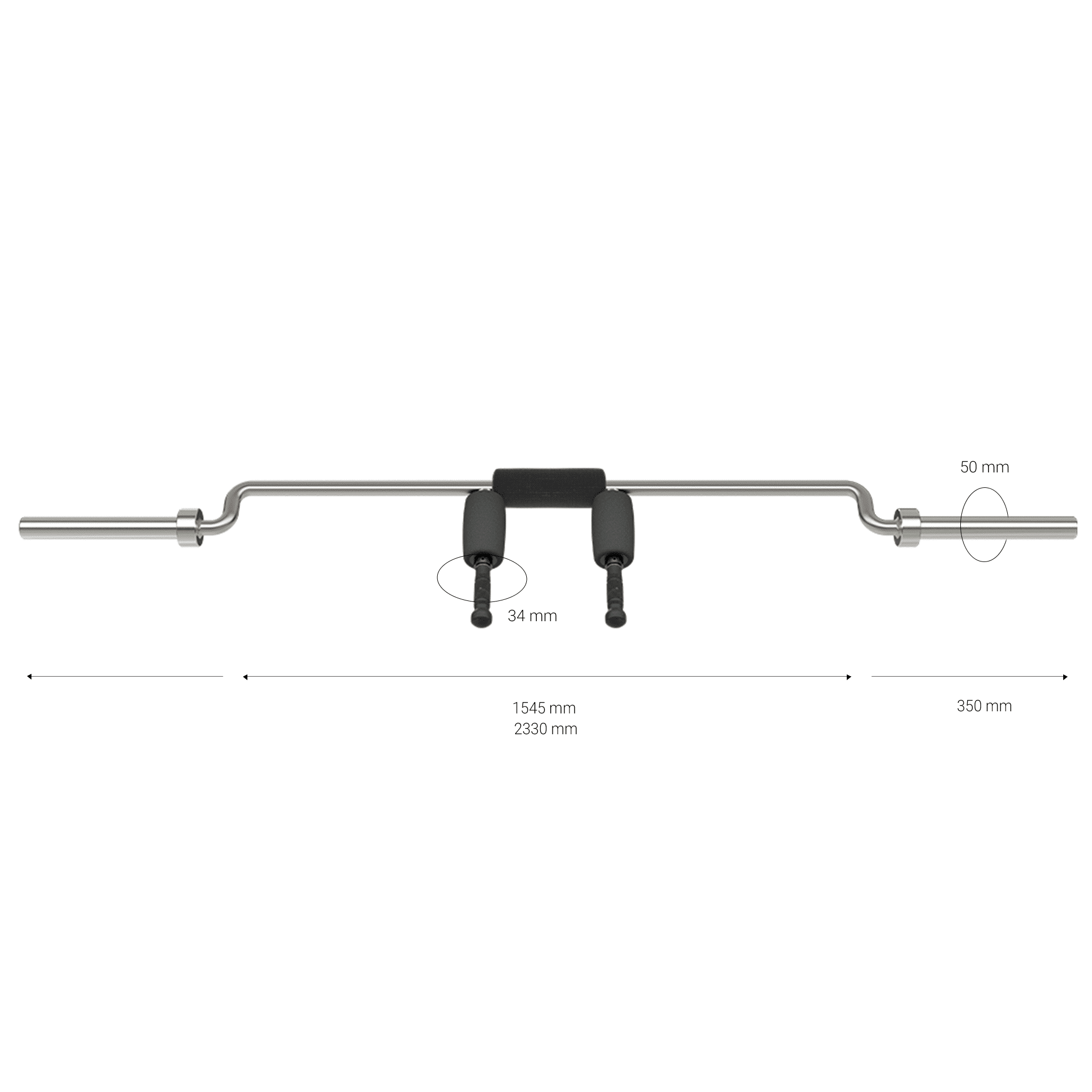 Gymleco 818 Safety Squat Bar knebøystang