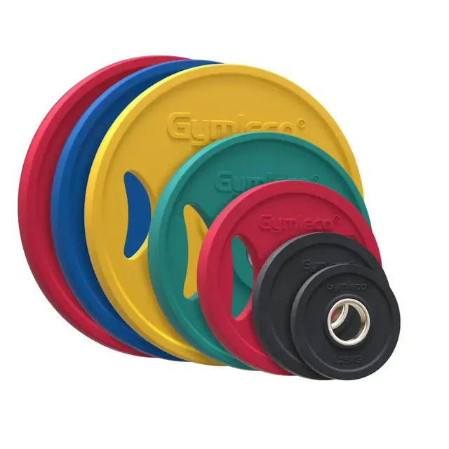 Gymleco vektskiver gummi farget 1,25 kg med håndtak